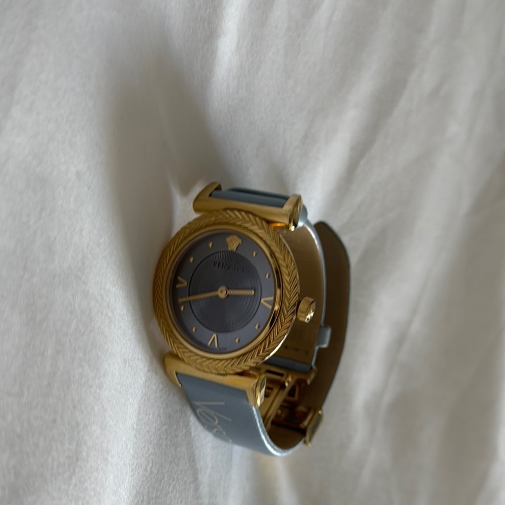 Versace Gold and Blue Wearable Watch